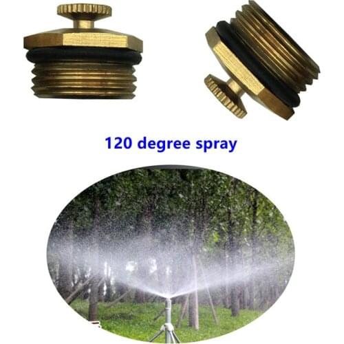 A221 Quality brass screw 120 degree centrifugal atomizing nozzle adjustable driper for lawn irrigation 10pcs