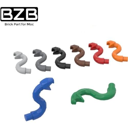 BZB MOC 28588 Snake-Shaped Decorative Piece Building Block Technical Brick Parts Kids Brain Game High-tech DIY Toy Gifts