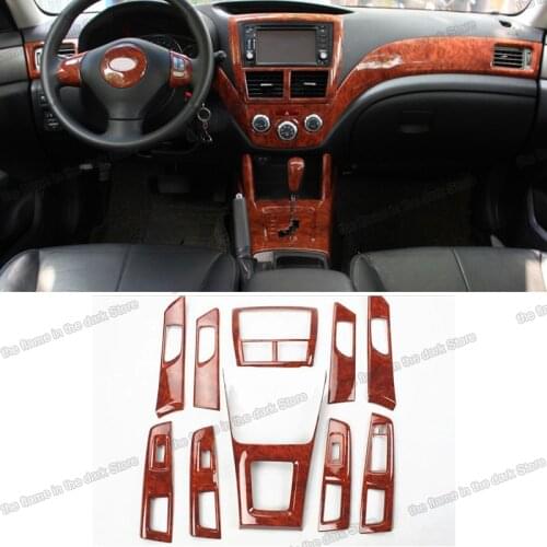 Lsrtw2017 Wood Car Center Control Gear Panel Window Lifter Dashboard Decoration for Subaru Forester 2008 2009 2010 2011 2012