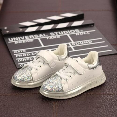 CCTWINS Kids Shoes 2020 Spring Children Fashion Glitter Shoes Baby Boys Brand Casual Trainers Girls Sport Sneakers FC2740
