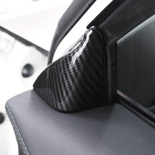 For Mazda CX-5 CX5 CX 5 2017 2018 2019 Carbon fiber Car Front Door Window Inner Triangle A Colum Cover Stickers Trim Accessories
