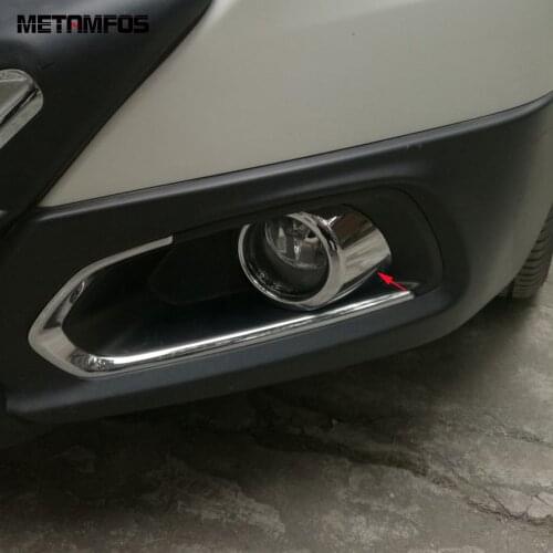 For Suzuki SX4 S-Cross Crossover 2014 2015 2016 Chrome Front Fog Light Lamp Cover Trim Foglight Frame Exterior Car Accessories