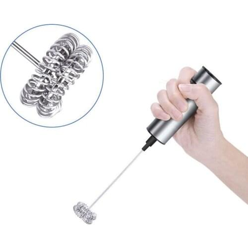 Stainless Steel Electric Egg Beater Fancy Coffee Blender Milk Foam Milk Frother Foamer Whisk Mixer Blender High Horsepower