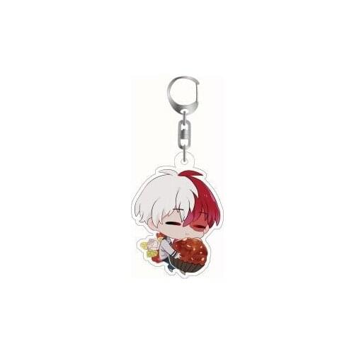 My Hero Academia Japanese anime figure bakugo katsuki OCHACO URARAKA Q version Anime keychain Acrylic strap/Key ring D336