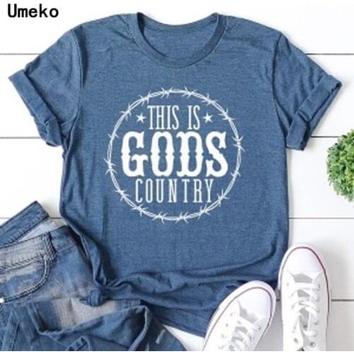 Umeko GODS Printed O-neck Womens T-shirt Fashion New Multicolor Casual Wild Lady Tops Streetwear Funny Tshirts S-5XLPlus Size