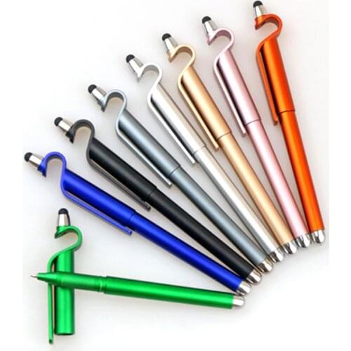 100pcs/pack Multifunctional mobile phone touch screen bracket pen advertising school office business conference gift gel pen
