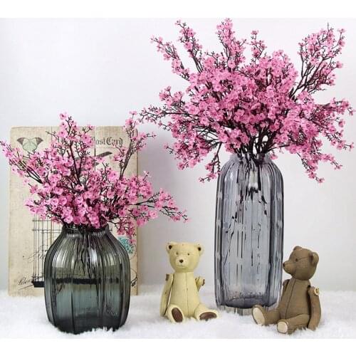 Gypsophila Artificial Flowers Cherry Blossoms White Branch Babies Breath Fake Flowers Bouquet Home Wedding Decoration Autumn