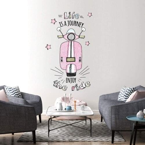Kina UV01501 decoration transparent PVC wall stickers for wall aphorisms-measures 1 sheet 32x65 cm