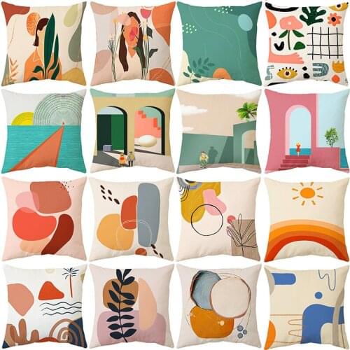 HOT SALES Throw Pillow Case Abstract Colorful Cushion Covers for Home Sofa Chair Decorative Pillowcases