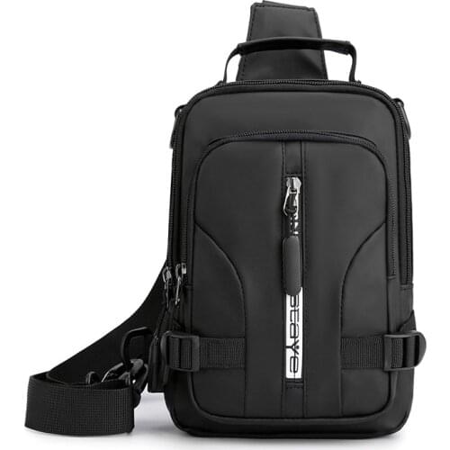 Multifunction Crossbody Bag Men USB Charging Chest Pack Travel Chest Pack Unisex Waterproof Large Capacity Backpack Male Pocket