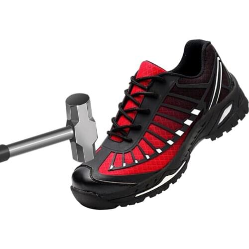 Mens Outdoor Mountaineering Shoe Fashion Labor Shoes Anti-smash Anti-piercing Hunting Safety Protective Shoes KPU Work Sneakers