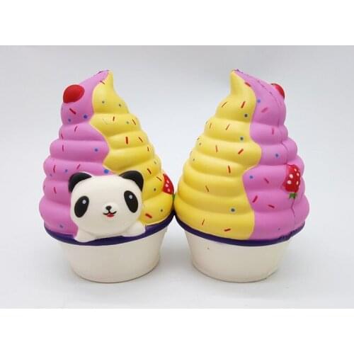 New Dessert Hardcover Combination Simulation Panda Ice Cream Animal Slow Rebound Toy