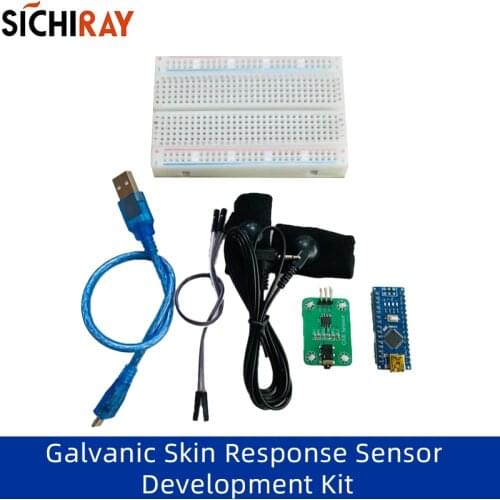 Galvanic Skin Response Sensor (GSR - Sweating) Kit for Arduino Measurable Skin Resistance Conductivity Sensor