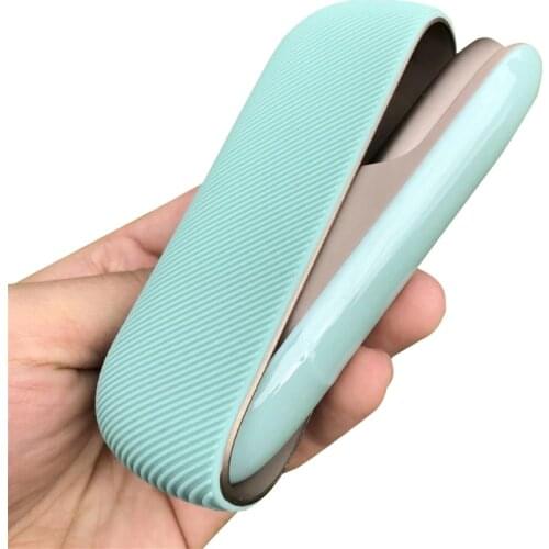 1 Pcs Solid Color Silicone Side Cover Full Protective Case Pouch Twill Outer Case for IQOS 3.0 for IQOS duo