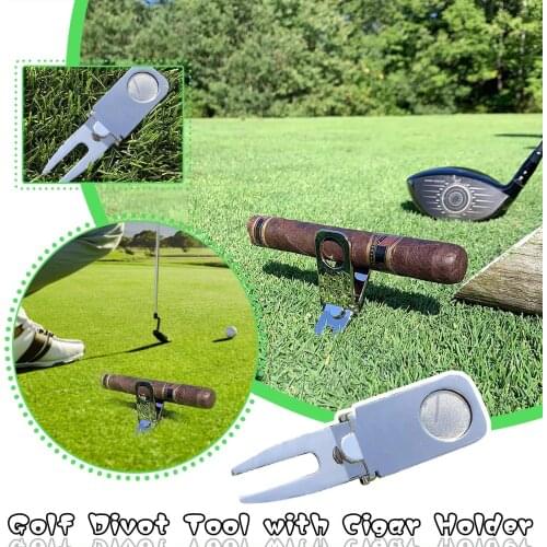 Personalized Golf Divot Tool With Holder Ball Marker Weekend Retirement Aficiona Golf Pitchfork with Golf Marker Drop Ship