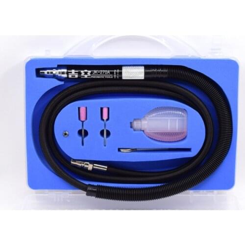 Jikong Air Micro Grinder Set Pneumatic Mini Pencil Die Grinder Polishing Engraver Tool Kit 70000RPM 2 Mounted Grinding Stones