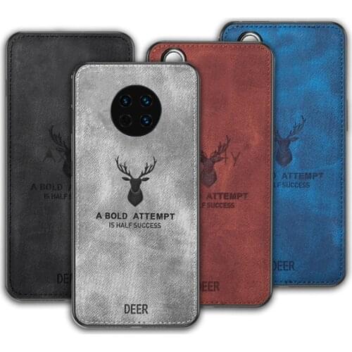 Rugged Cloth Phone Case For Huawei Mate 10 20 Lite 30 Pro P Smart Z Y5 Y6 Y9 Prime 2019 Cloth Pattern Cover Elk Deer Shell 2020