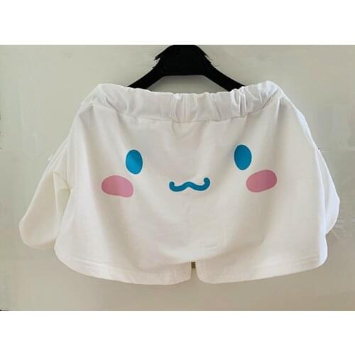 Japanese Kawaii Cute White Big Ear Jade Dog New Product 3D Three-dimensional Home Shorts Soft Sister Casual Stretch Shorts