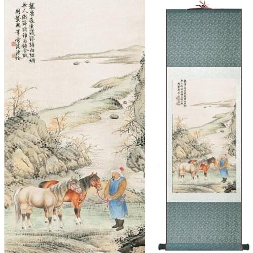 Traditional Chinese art painting Silk scroll painting Chinese wash painting 19082207