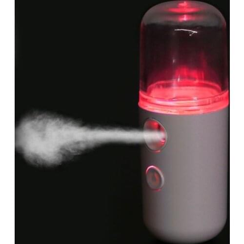 Facial Moisturizing Beauty Instrument Portable USB Charging Nano Mister Humidifier Cooling Mist Spray Mini Face Humidifier Handy