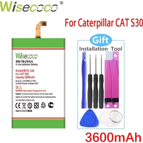 Wisecoco 3600mAh Battery For CAT S30 S 30 Smart Phone In Stock High Quality New Battery+Tracking Number