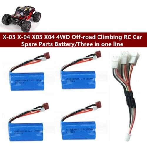 X-03 X-04 X03 X04 4WD Brushless Alloy Gear High-speed Off-road Climbing RC Car Spare Part 7.4V 3500mAh Battery/Three in one line