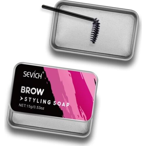1pc 3D Wild Eyebrow Soap Wax With Trimmer Fluffy Feathery Eyebrows Pomade Gel For Lamination Eyebrow Makeup Soap Brow Sculp