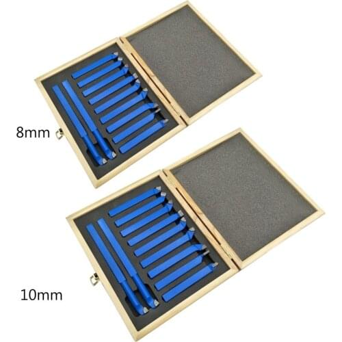 11 Pcs Metal Carbide Welding Cutter 8mm 10mm Brazed Tipped Tool Bit Cutting Kit Multi-Shape Power Tool Accessories