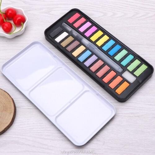 12/18/24 Solid Watercolor Paint Set Portable Drawing Brush Art Painting Supplies D15 20 Dropshipping