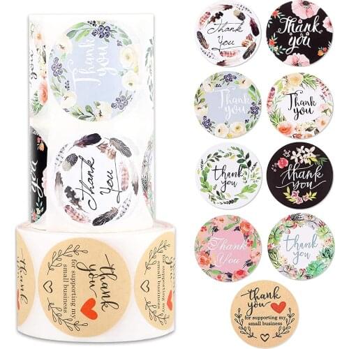2 Inch Thank You Stickers Labels Seals Thank You for Supporting My Small Business Stickers Roll 2 Rolls Thank You Stickers