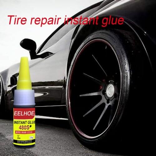 20g Car Black Super Glue Tyre Repairing Glue Inner Tube Repair Car Window Speaker Seal Repair For Motorcycle Bicycle Rubber Tire