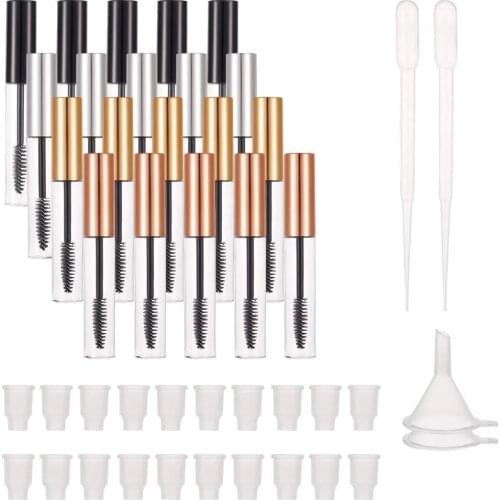 20 Pcs 10 ml Empty Mascara Tube and Wand Empty Mascara Containers Empty Eyelash Tubes Bottle Make Up Samples Travel Accessory 4