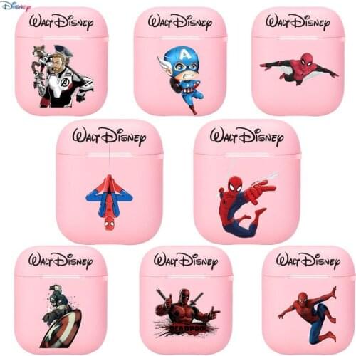 2021 Disney Genuine Iron Man Silicone Bluetooth Wireless Earphone Case for AirPods Protective Cover Skin Accessories Pods Chargi