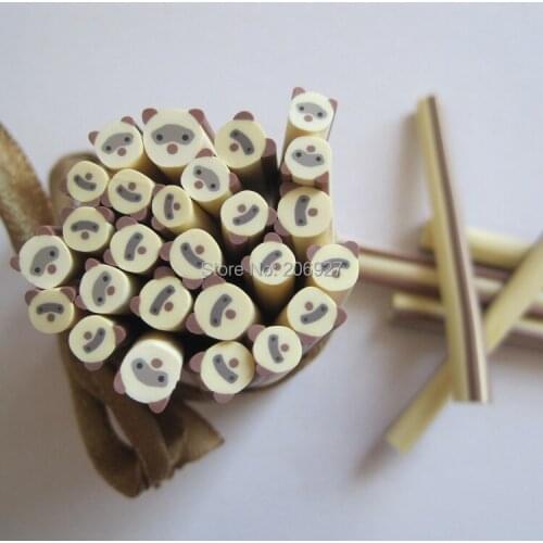 5pcs E-18 5mm Cute Animal Cane Fancy Nail Art Polymer Clay Cane Nail Art Decoration