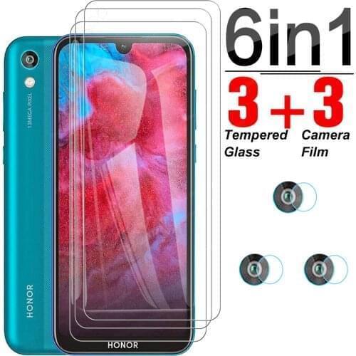 6 in 1 Tempered Glass For Huawei Honor 8S 2020 Full Screen Protector Lens Film For honor 8C 8X 9C 9A 9 10i 10 20 Lite Glass