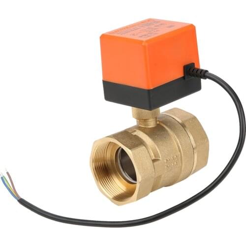 NEW AC 220V G2 DN50 2-Way 3-Wire Durable Control Brass Convenient to Use Electrical Motorized Ball Valve Weight 1412g