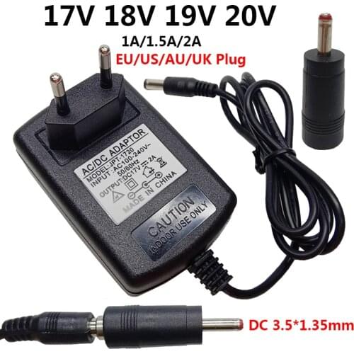 17V 18V 19V 20V DC3.5x1.35mm AC/DC Adaptor power adapter Supply Universal EU US EU UK Plug Switching Transformer 1A 1.5A 2A