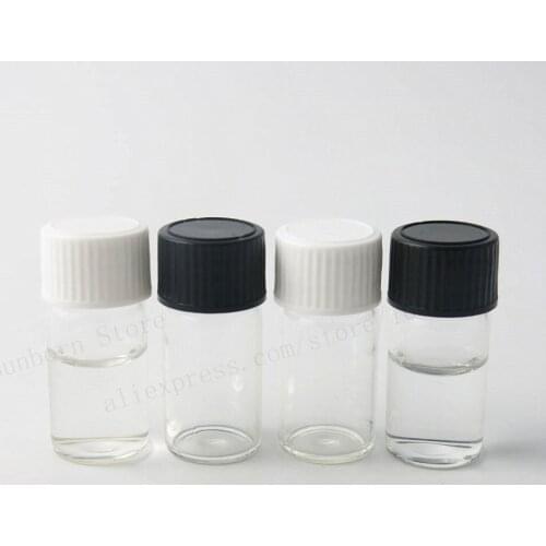 Promotion!!! 30 X 7ml Empty Small Glass Bottle With Plastic Screw Cap 7CC Screw Neck Sample Vials For Liquid/Travel