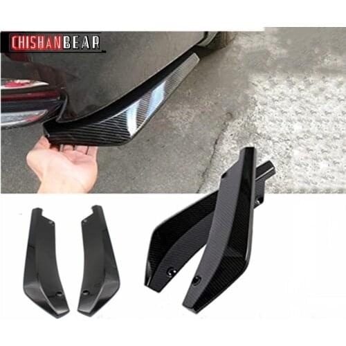 Car Rear Bumper,of Universal Rear Trunk Lip Spoiler Canard Wing BodySpoilerAnti-crash Diffuser Lip Wrap Angle Splitter Protector