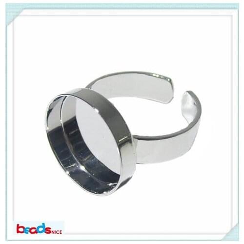 Beadsnice Brass Ring Blanks Fashion Jewelry of Unique Ring Findings with 15mm Ring Bases for DIY ID10377