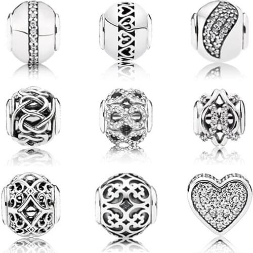 Top-notch S925 Sterling Silver Beads Charms Embrace Happiness, Cubic Zirconia Beads Are Suitable For Good Bracelet Diy Jewelry