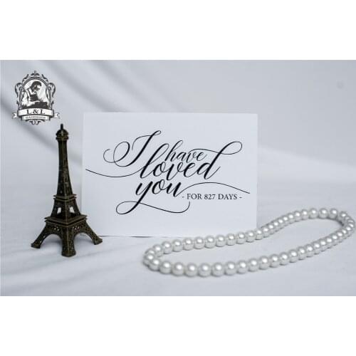 C2-Wedding Card to Your Bride or Groom - I have loved you - Sweet Love Note On Our Wedding Day - Anniversary or Valentine