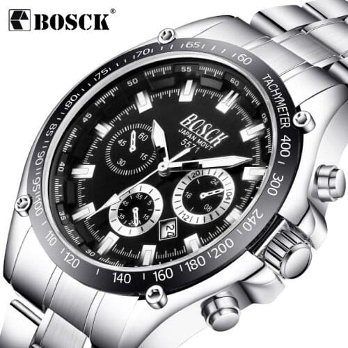 BOSCK Relogio Masculino Men Watches Luxury Famous Top Brand Mens Fashion Casual Dress Watch Military Quartz Wristwatches Saat