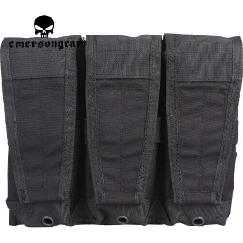 Emersongear Flap Triple Magazine Pouch Mag Storage Purposed Bag Molle System for Multiple Tactical Vest Airsoft Hunting EM6365