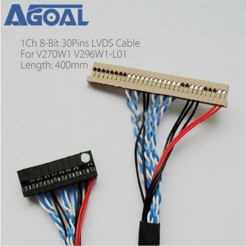 FI-SE30P-HF Special for V270W1 V296W1-L01 LVDS Cable 1ch 8-bit 30 pins 30pin single 8 line 400mm For LCD