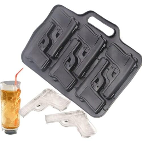 EPASUN DIY Ice Cube Mold Gun Shape Ice Cube Tray Fruit Ice Cream Maker Kitchen Bar Drinking Tool Ice Mould Accessories