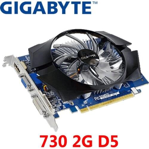 GIGABYTE GT730 2GB Video Card GDDR5 Graphics Cards for nVIDIA Geforce GPU stronger than GT630 GT710 GT720 GT730-2GB Used