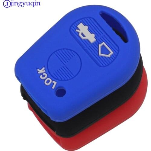 Jingyuqin for BMW E31 E32 E34 E36 E38 E39 E46 Z3 3Buttons Straight Remote Car Key Silicone Case Cover FOB Styling