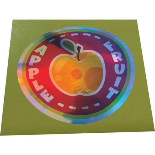 Round laser silver hologram sticker label printing custom