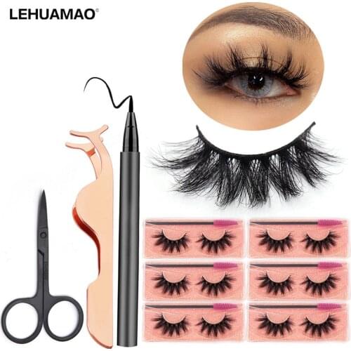 Makeup 5D Mink Eyelashes Long Lasting Mink Lashes Natural Dramatic Volume Eyelashes Extension Thick Long 3D False Eyelashes